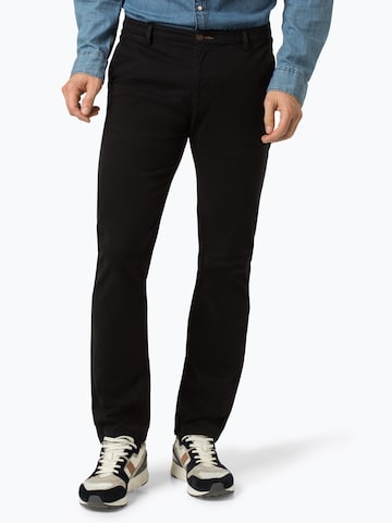 bugatti Regular Chino in Zwart: voorkant