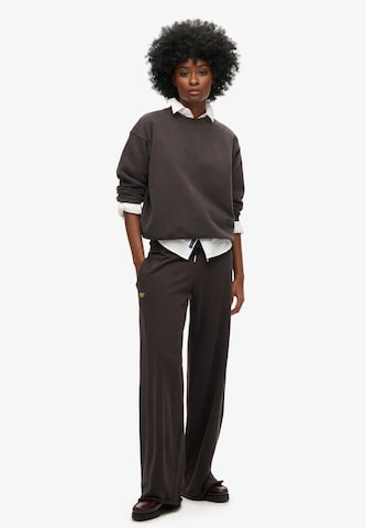 Wide Leg Pantalon 'Essential' Superdry en noir