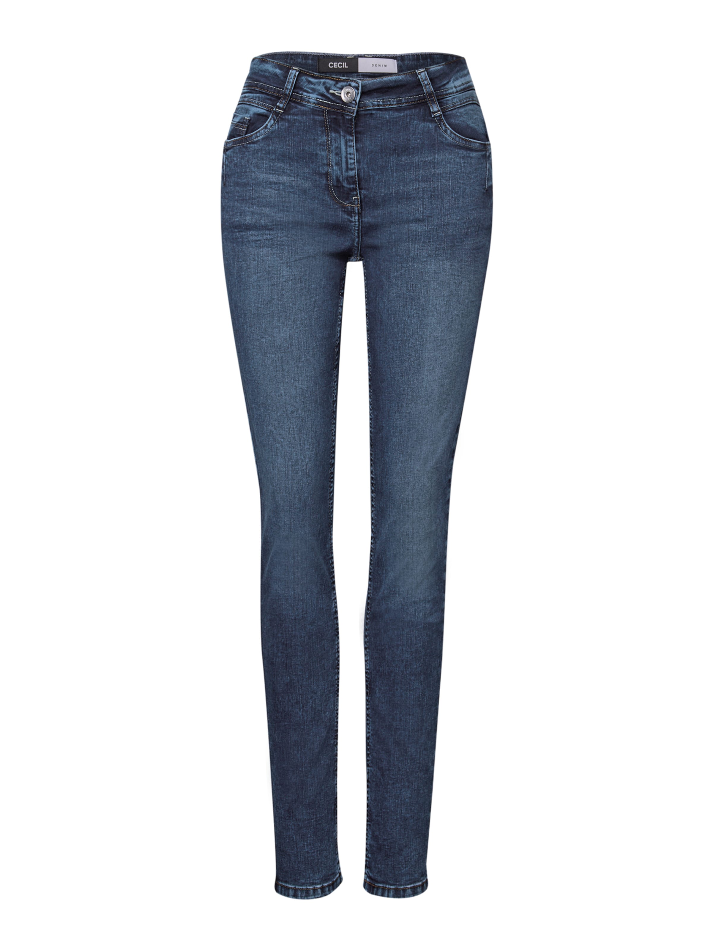 CECIL Slimfit Džíny 'Scarlett' – modrá: přední strana