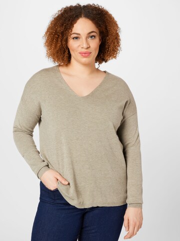 ONLY Carmakoma Sweater 'Lella' in Beige: front