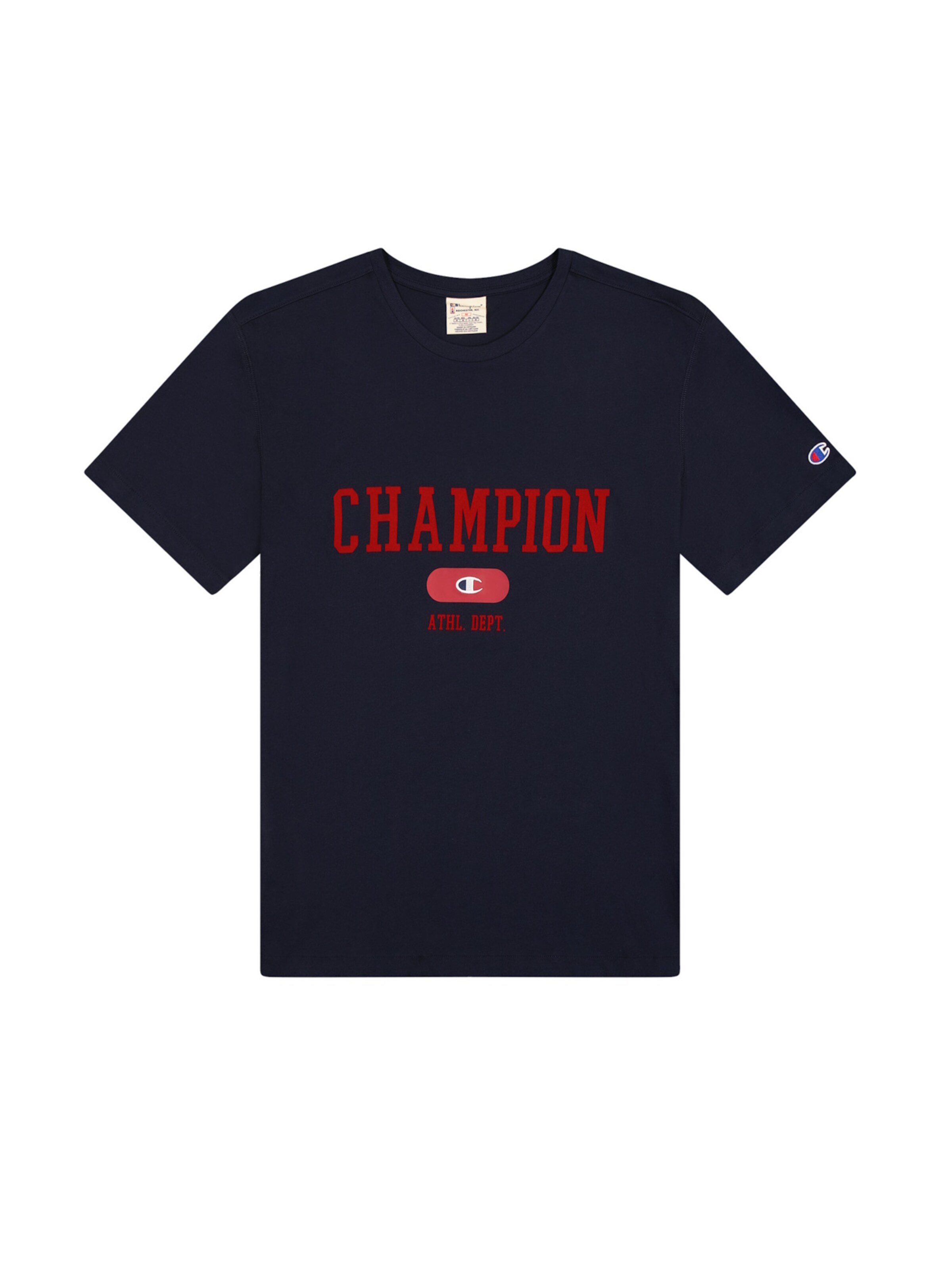 Champion Authentic Athletic Apparel T-Shirt in Blau: Vorderseite