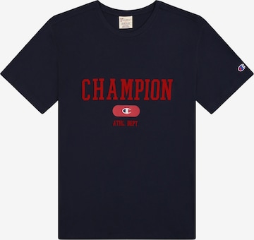 Champion Authentic Athletic Apparel T-Shirt in Blau: Vorderseite
