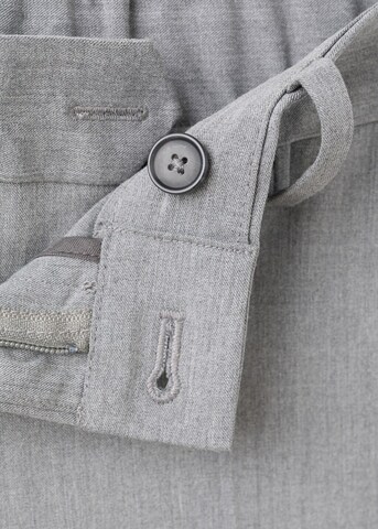 MANGO MAN Slim fit Pleated Pants 'Bologna' in Grey