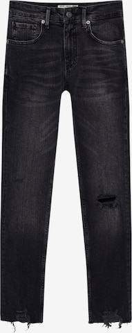 Pull&Bear Slimfit Jeans in Zwart: voorkant