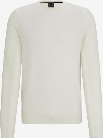 BOSS Sweater 'Palwino' in White: front