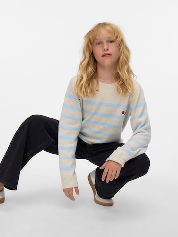 Vero Moda Girl Trui 'VMDoffy' in Beige: voorkant