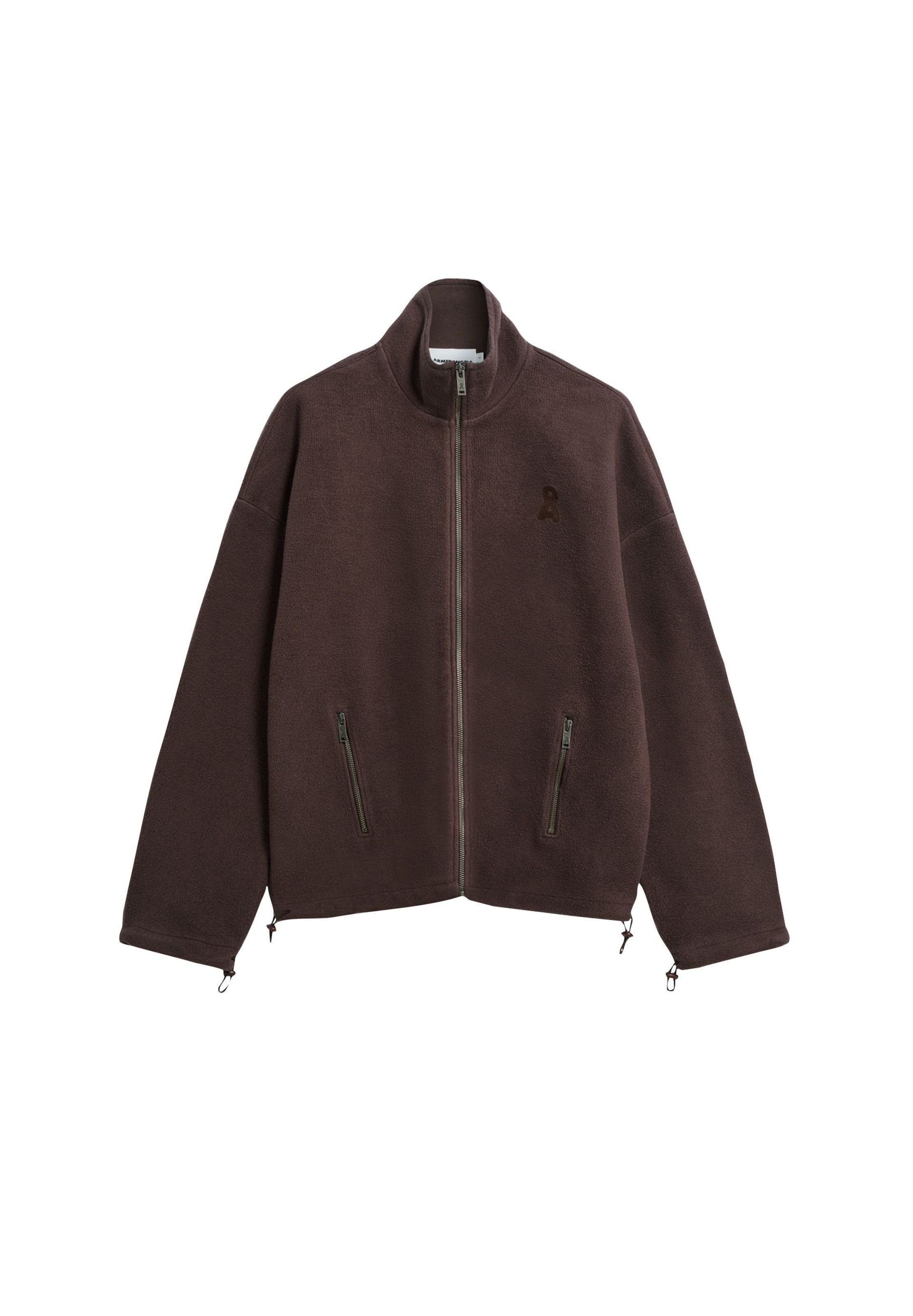 ARMEDANGELS Fleece jas in Bruin: voorkant