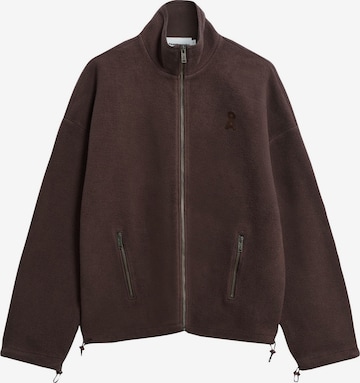 ARMEDANGELS Fleece jas in Bruin: voorkant