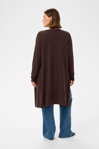 KAFFE CURVE Knit Cardigan 'KCFarsia' in Brown