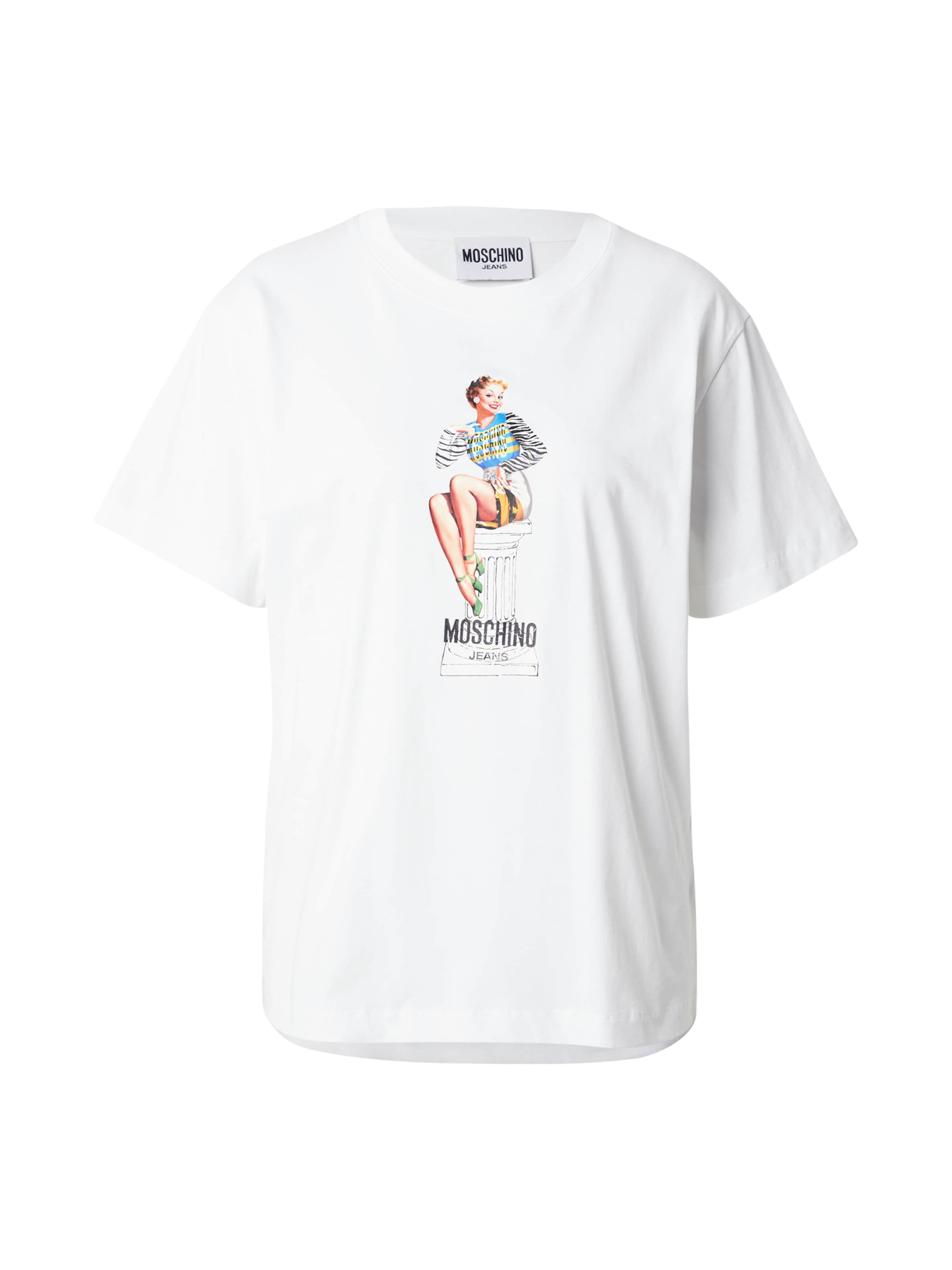 Moschino Jeans Koszulka w kolorze biały: przód