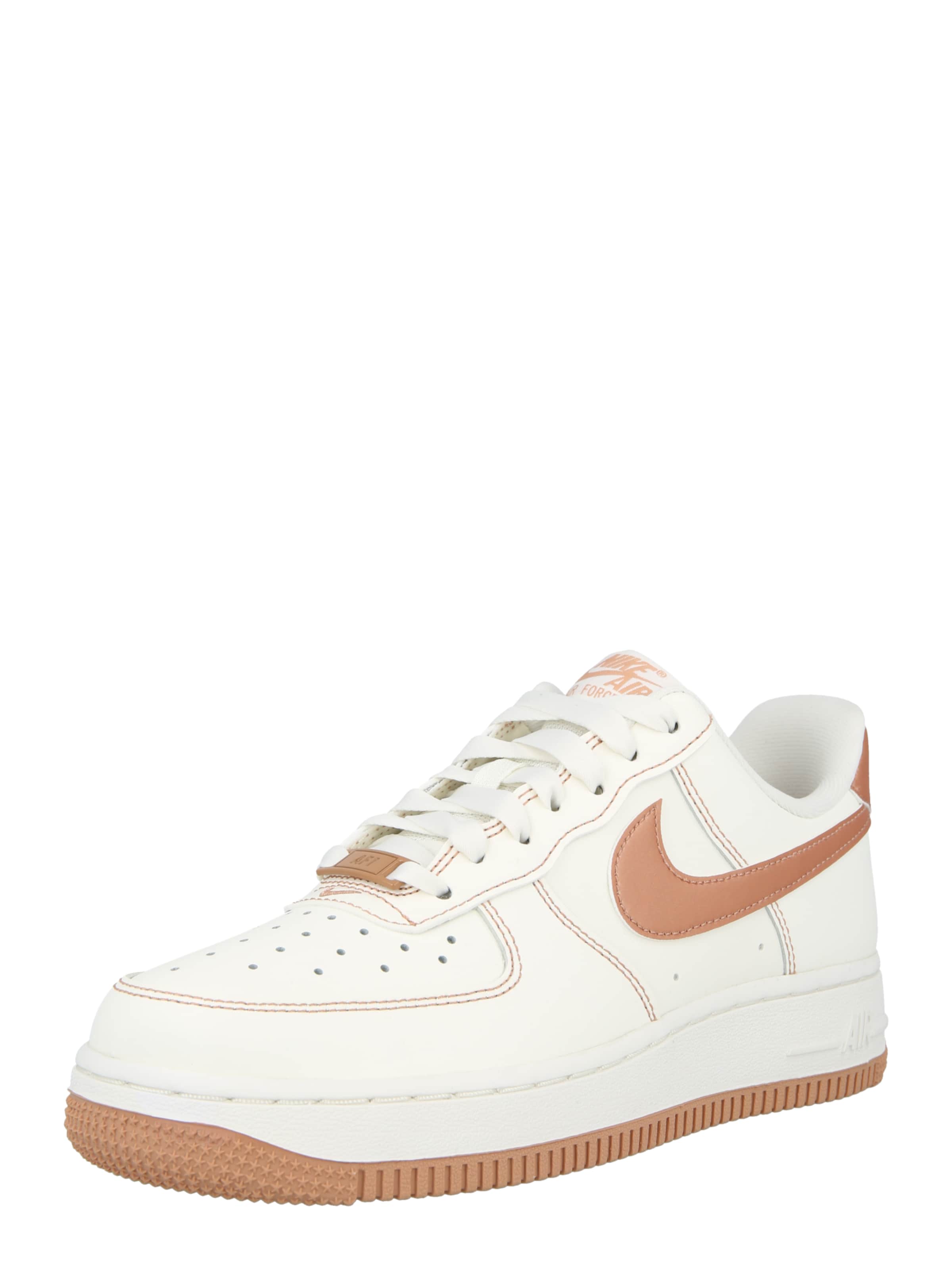 Nike Sportswear Platform trainers 'AIR FORCE 1 '07' in Beige: front