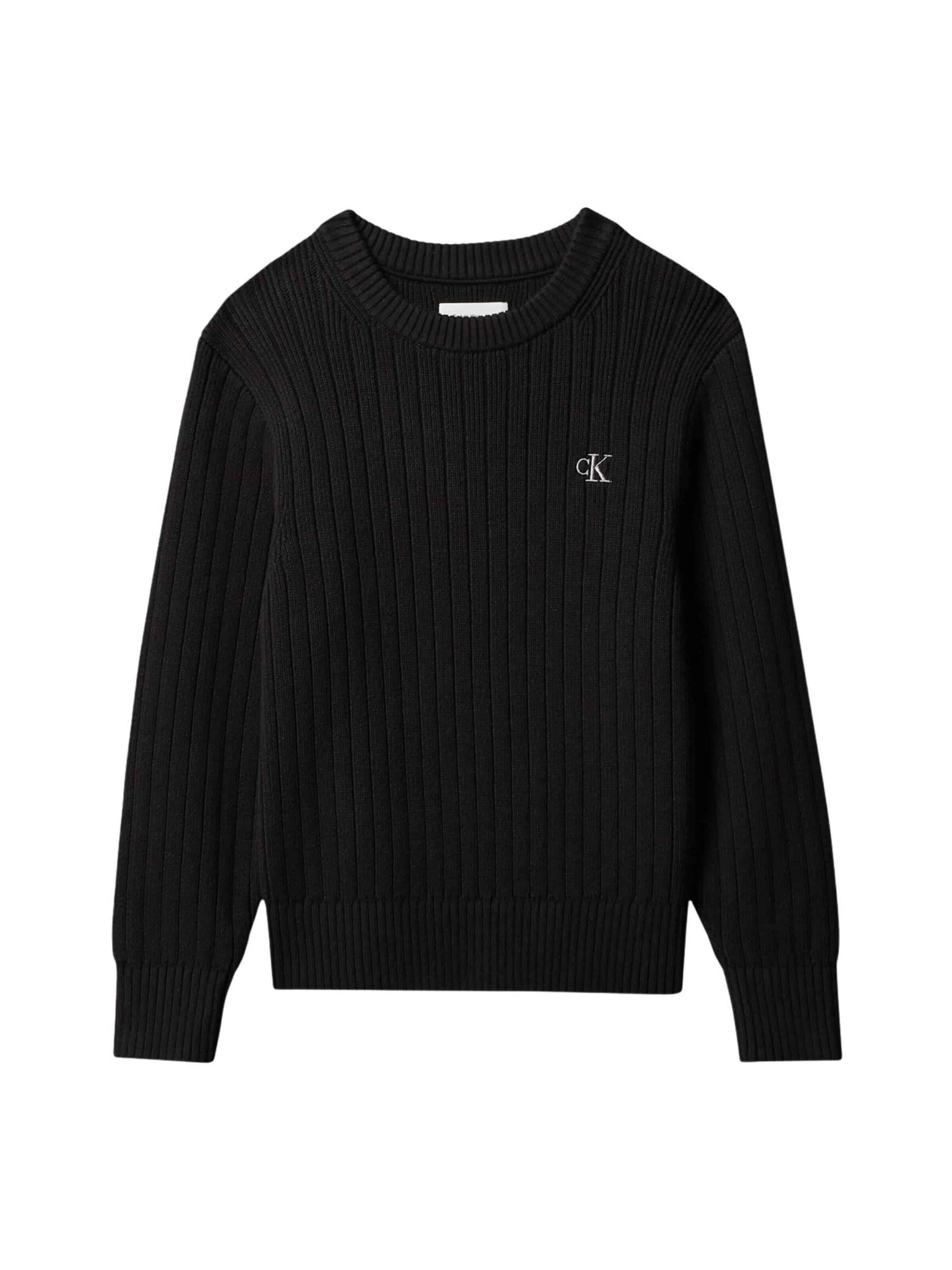 Pull-over Calvin Klein Kids en noir : devant