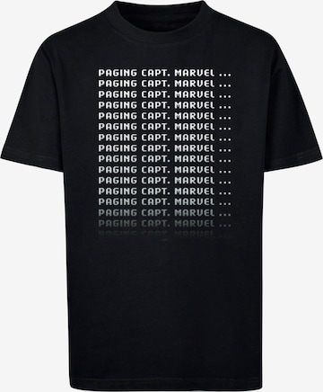 ABSOLUTE CULT Shirt 'Captain Marvel - Paging Cpt. Marvel' in Black: front