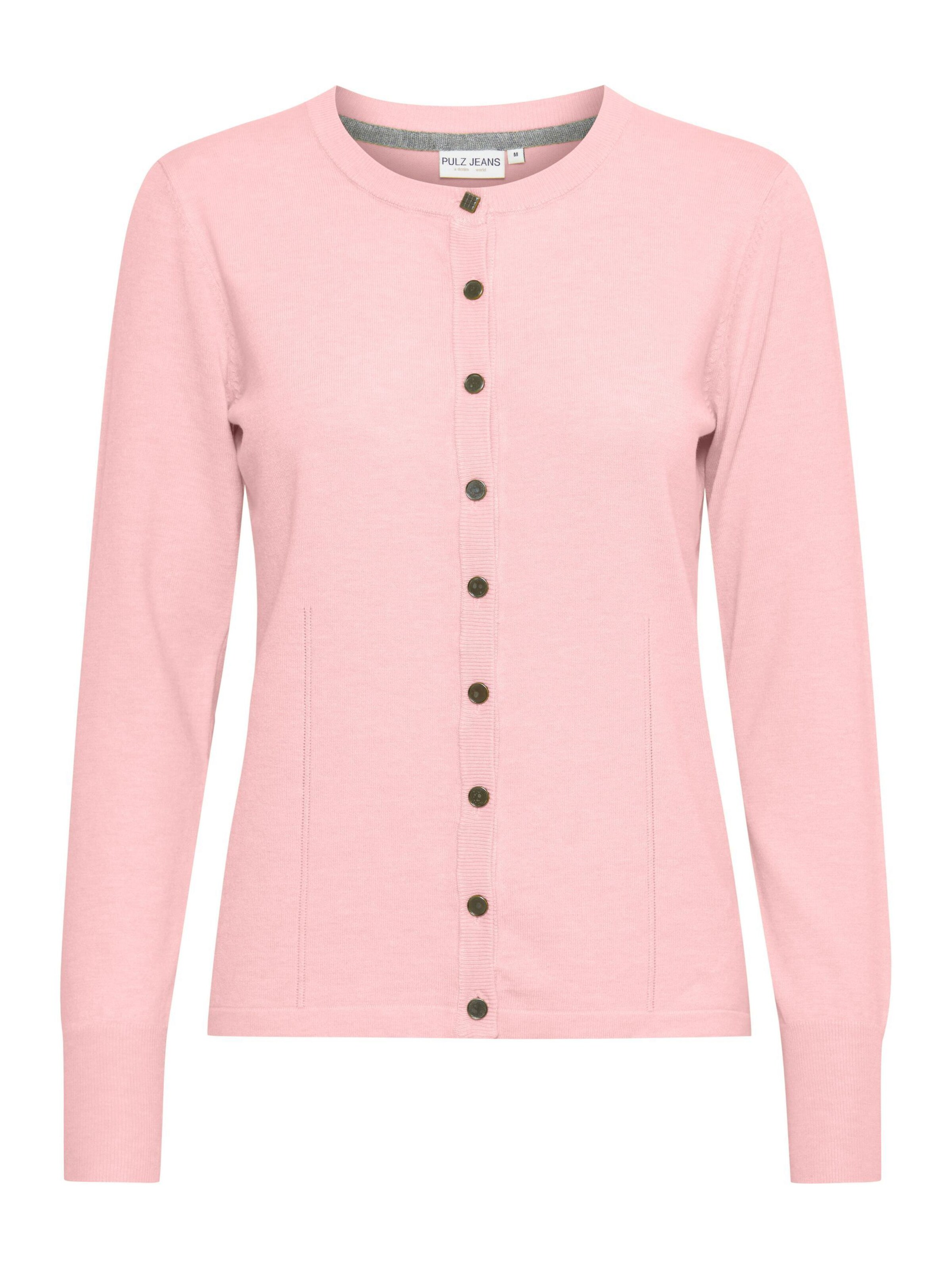 PULZ Jeans Strickjacke 'Sara' in Pink: Vorderseite