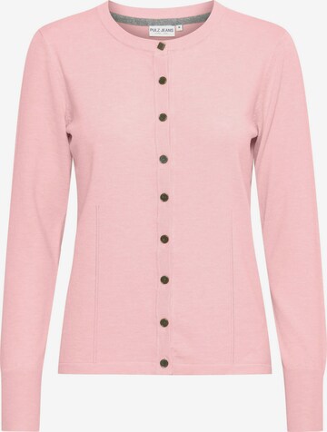 PULZ Jeans Knit Cardigan ' SARA ' in Pink: front