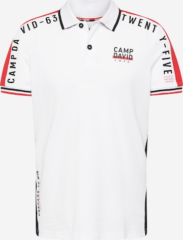 CAMP DAVID Shirt in White: front