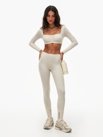 GOD SAVE QUEENS Slimfit Leggings 'Second Skin Studio High-Waisted Legging' in Beige
