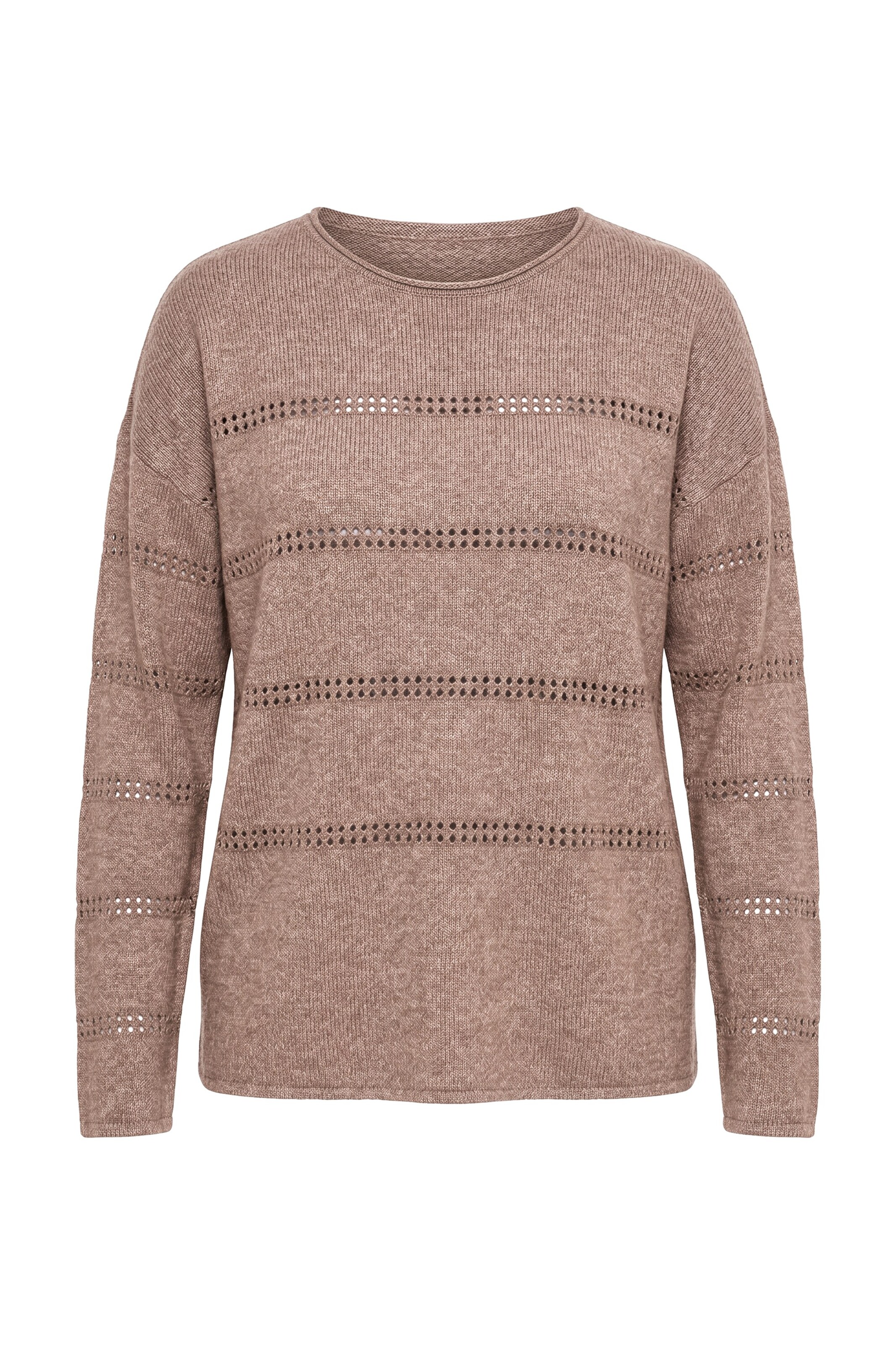 Ulla Popken Sweater in M-L in Brown / Grey, Item view