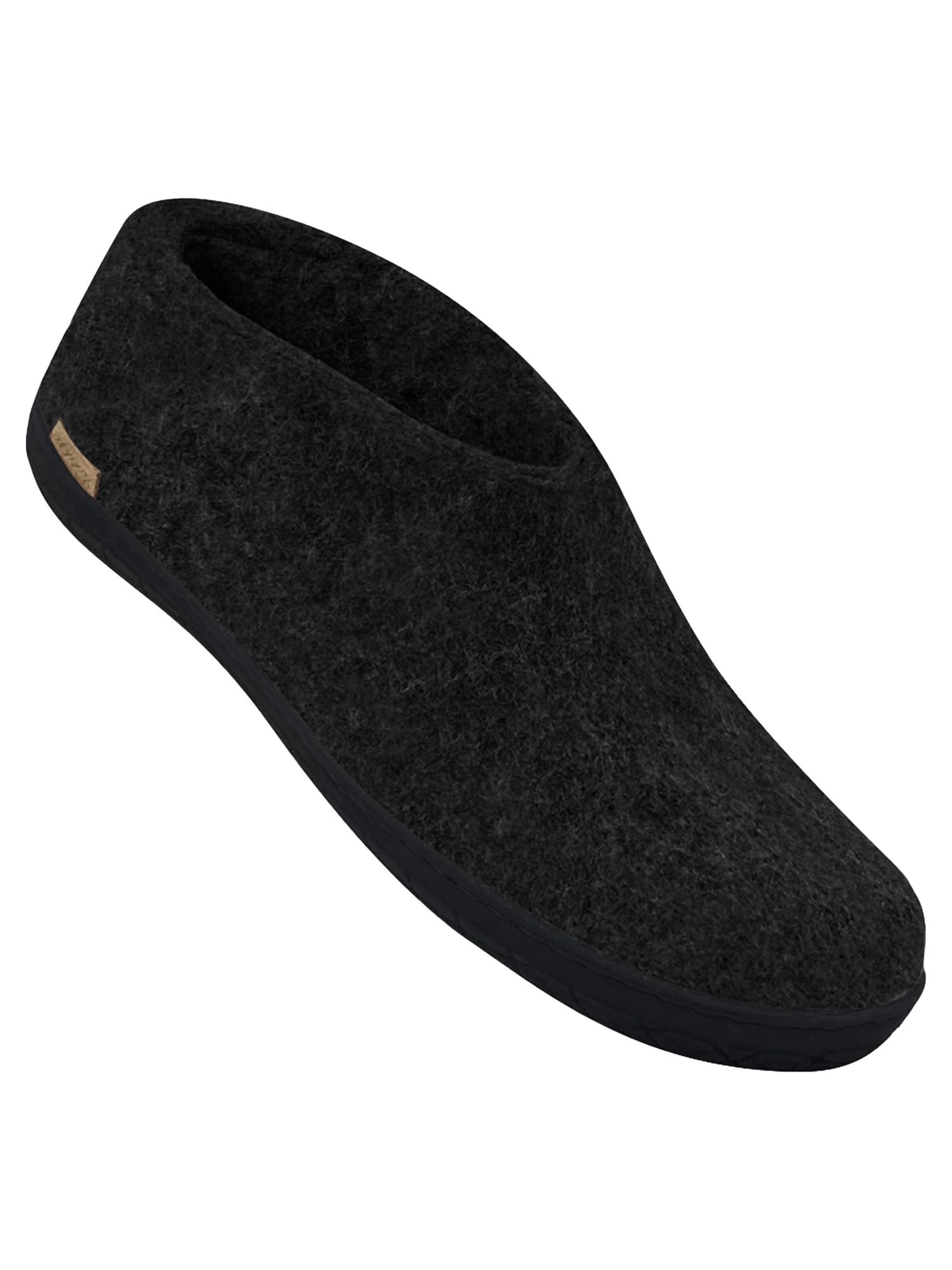 Glerups Slipper 'Kautschuksohle Schwarz' in Black