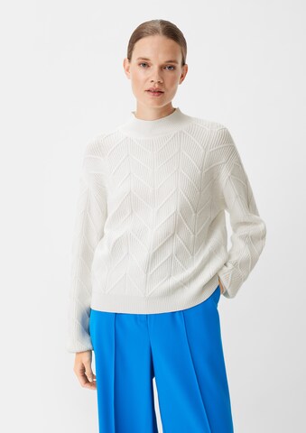 COMMA Pullover in Weiß: Vorderseite