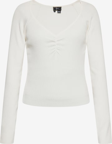 Pull-over faina en blanc : devant