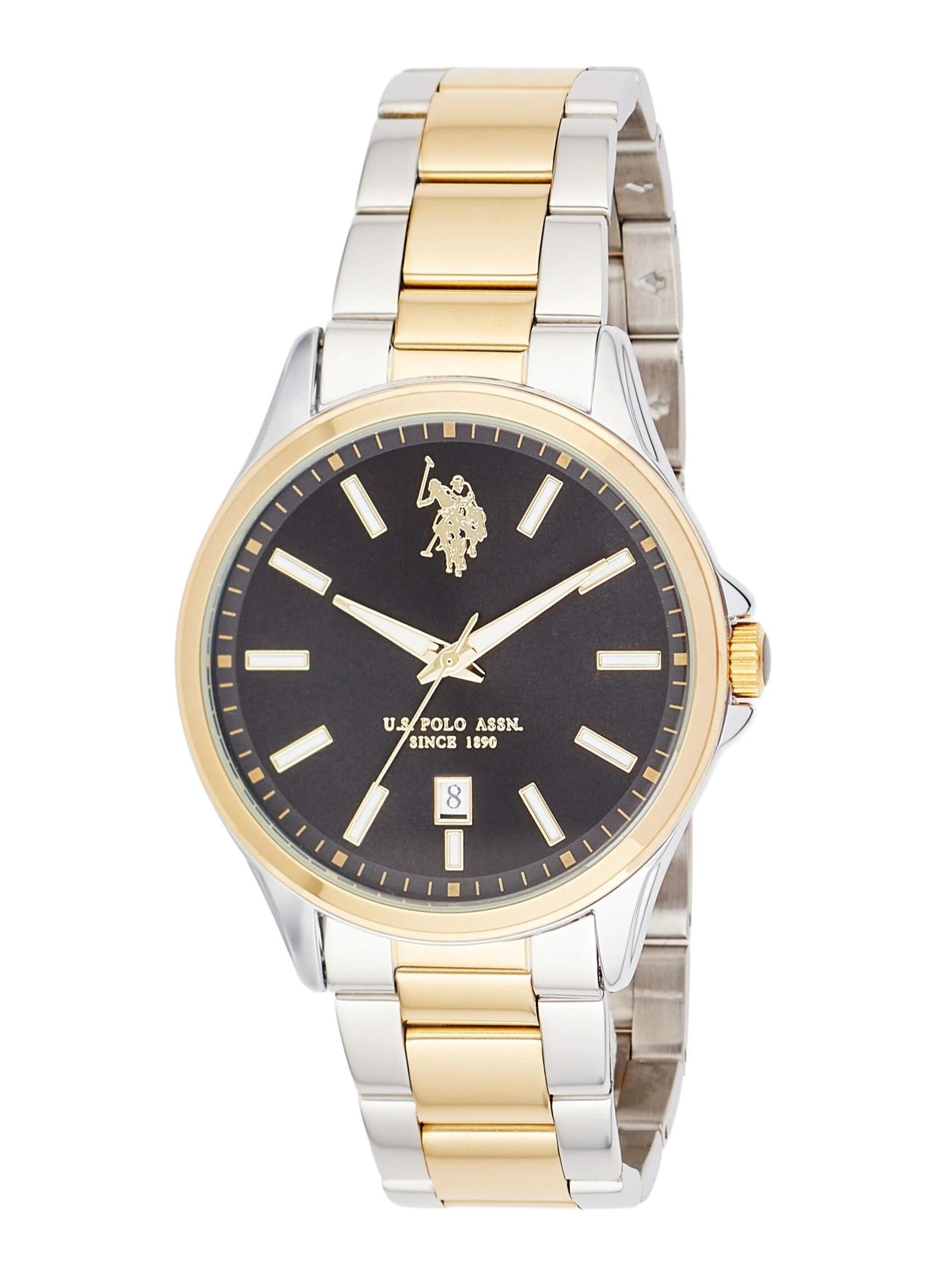 U.S. POLO ASSN. Analoog horloge 'Blaze' in Zwart