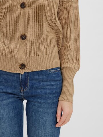 VERO MODA Knit Cardigan 'Lea' in Brown