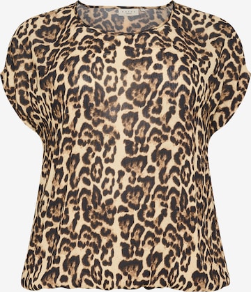 KAFFE CURVE Blouse 'Ami' in Beige: voorkant
