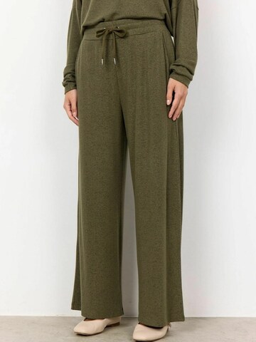 Soyaconcept Wide Leg Bukser ' SC_BIARA ' i grøn: forside