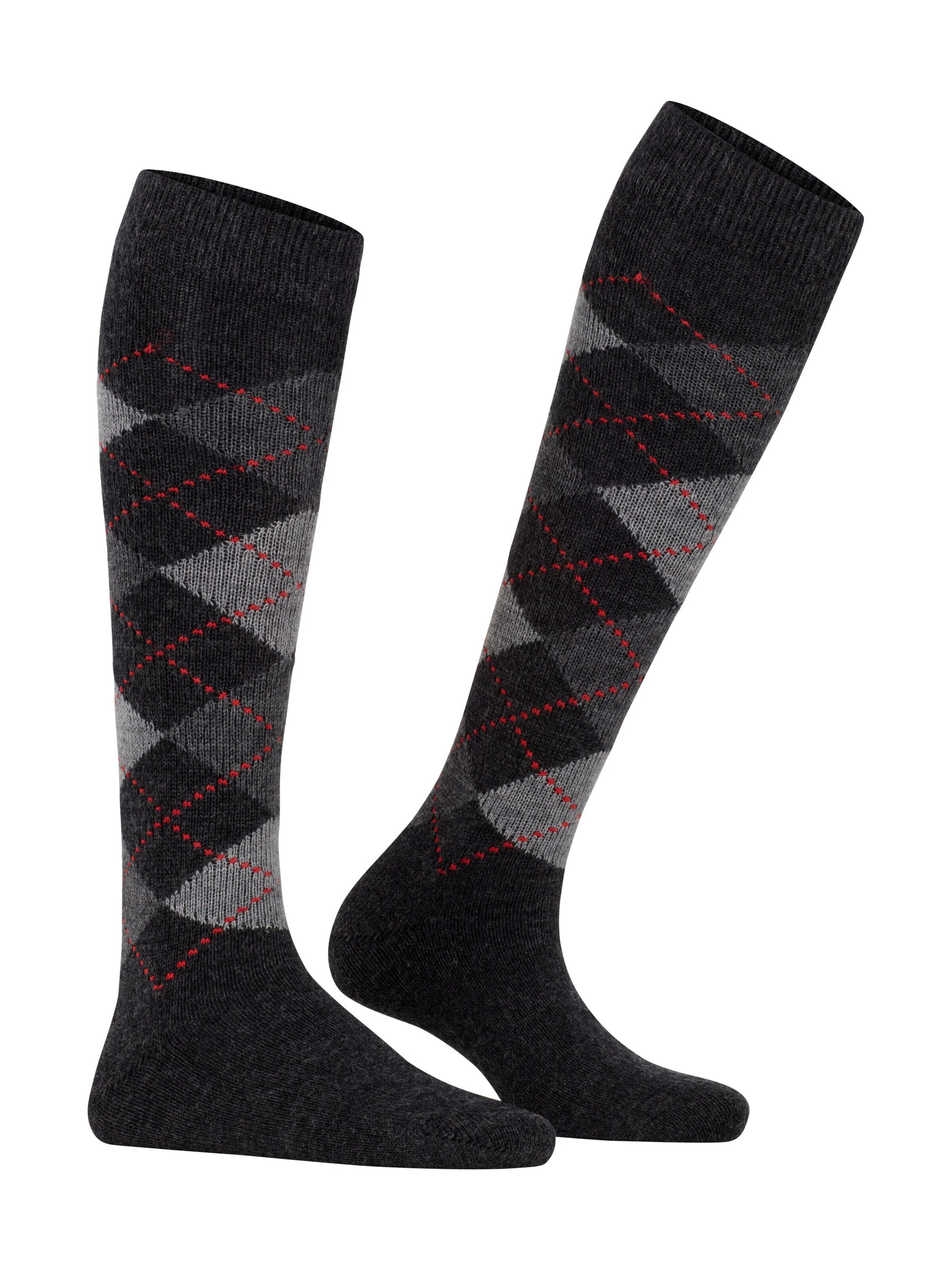 BURLINGTON Over the Knee Socks 'Whitby' in Grey