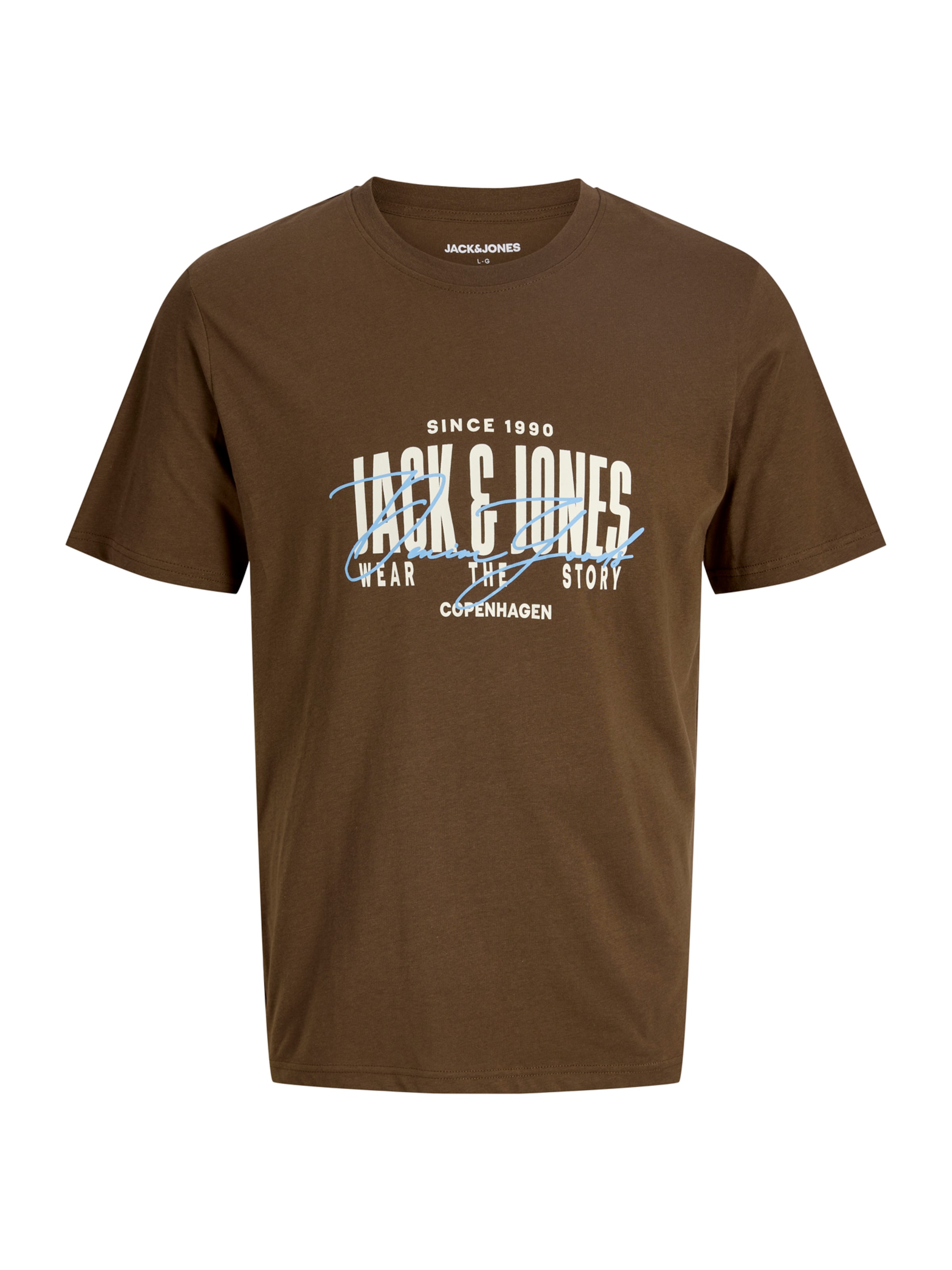 Jack & Jones Junior Shirt 'JJAERO' in Bruin: voorkant