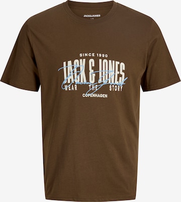 Jack & Jones Junior Shirt 'JJAERO' in Bruin: voorkant