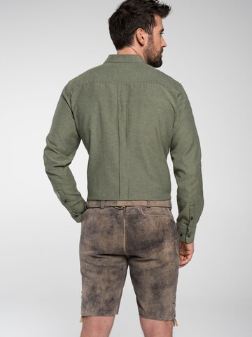 SPIETH & WENSKY Slim fit Traditional button up shirt 'Frisco' in Green
