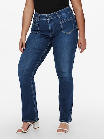 ONLY Carmakoma Bootcut Jeans i blå: forside