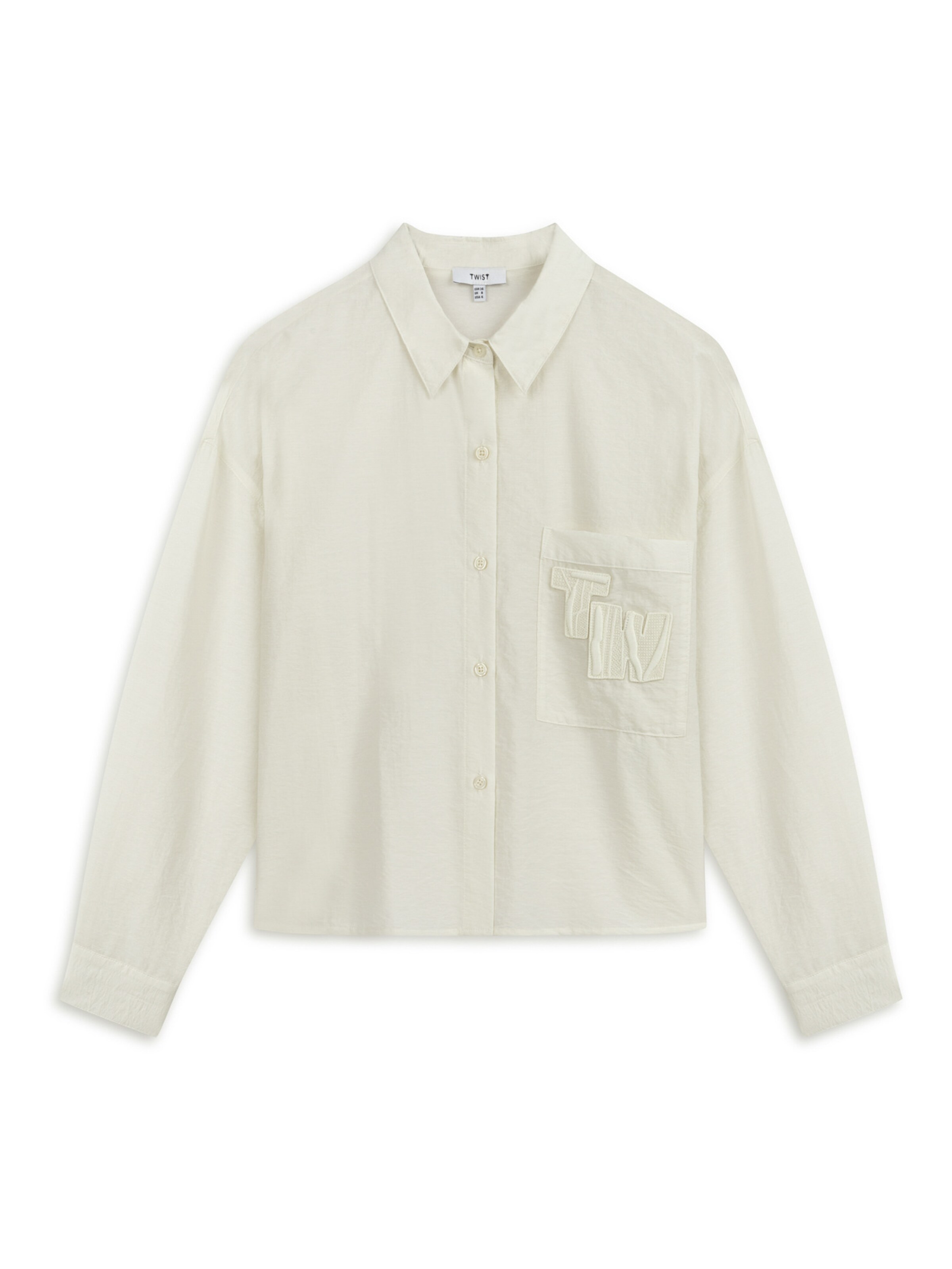 Twist Blouse in Beige: front