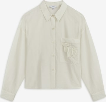 Twist Blouse in Beige: voorkant