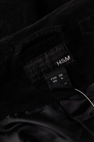 H&M Samt-Blazer S in Schwarz