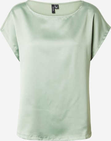 VERO MODA Blouse 'MERLE' in Groen: voorkant