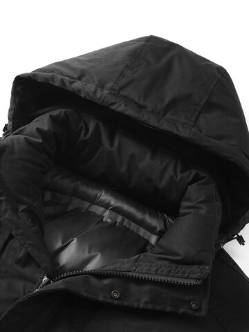 ALLTHEMEN Winter Coat 'Eishauch' in Black