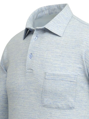 Cizgi Triko Shirt‌‌‌‌‌‌ in Blau