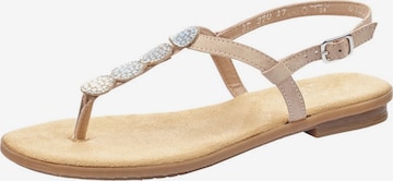 Rieker T-Bar Sandals in Pink: front