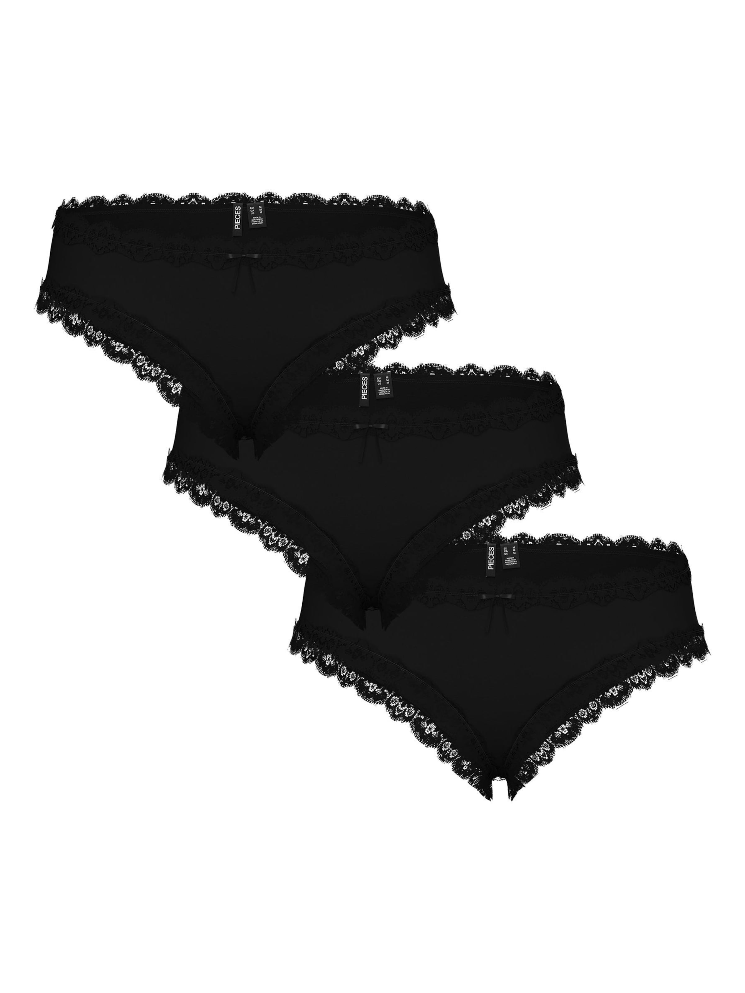 PIECES Spodnje hlače 'NOLA' | črna barva: sprednja stran