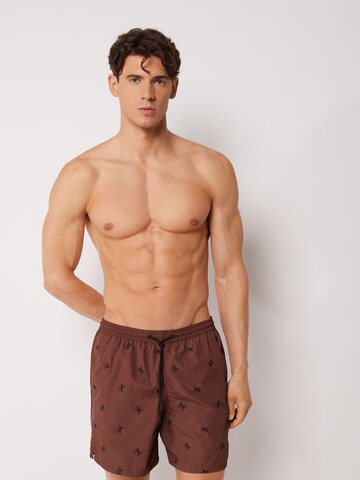 CALZEDONIA Regular Board Shorts in Brown