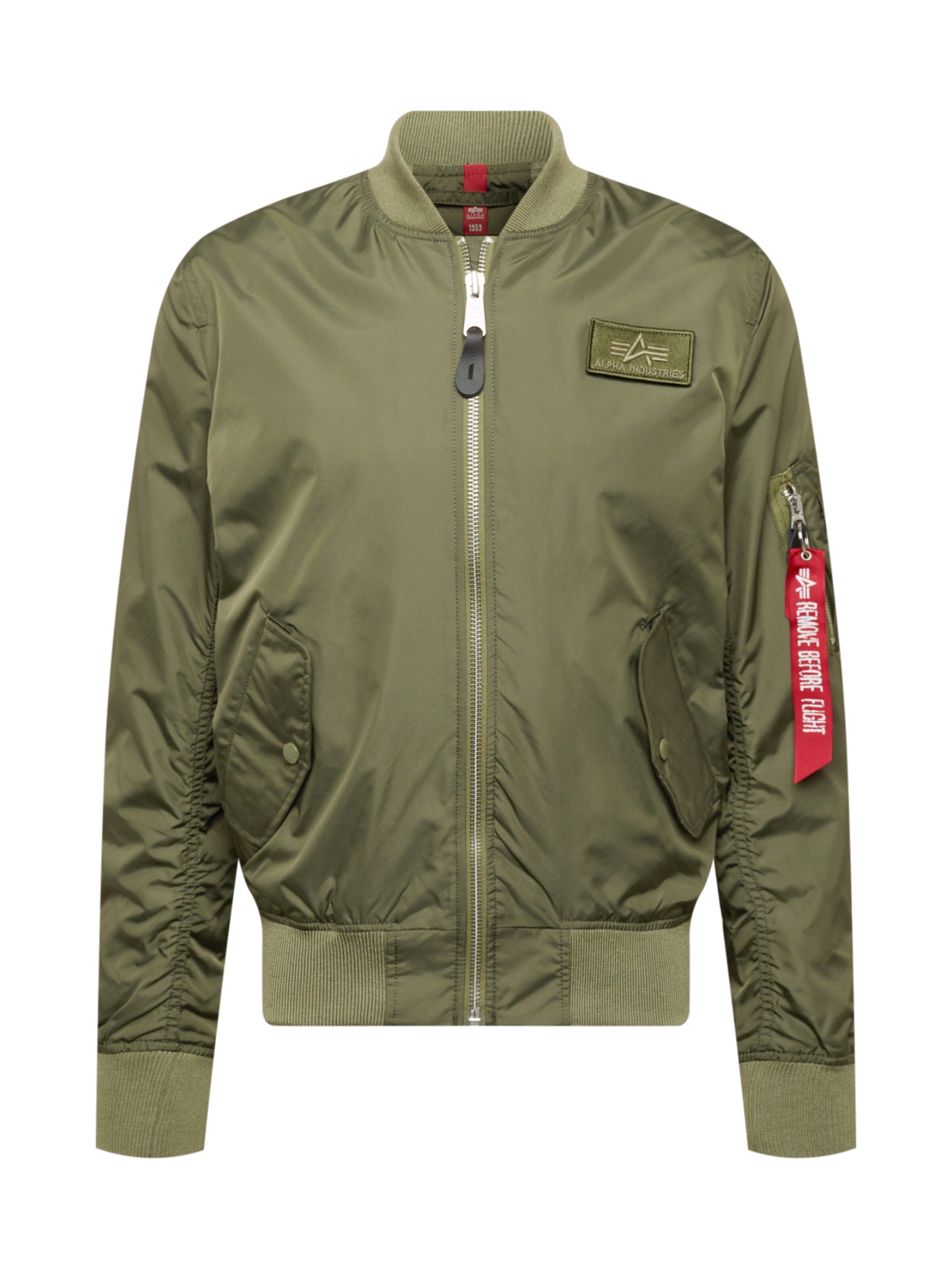 ALPHA INDUSTRIES Overgangsjakke 'MA-1 TTC' i grøn: forside
