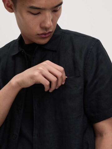 Marks & Spencer Comfort fit Button Up Shirt in Black