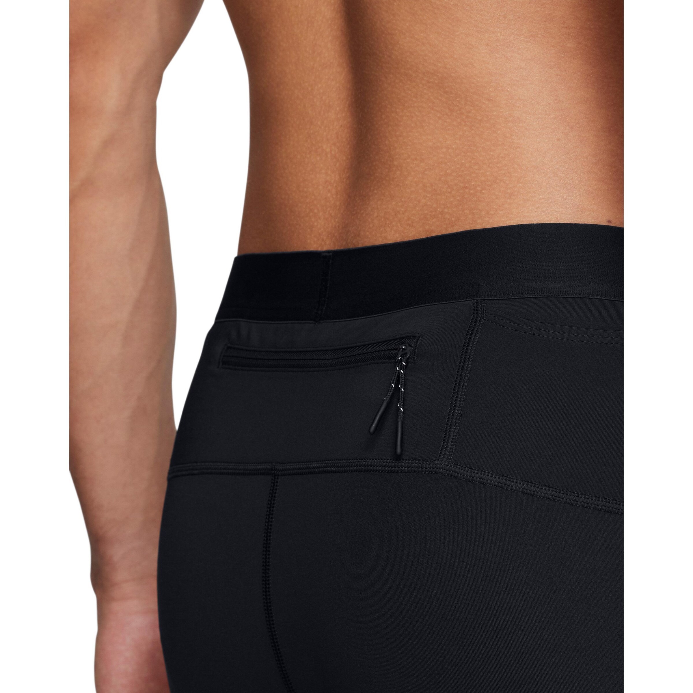 UNDER ARMOUR Skinny Sportbroek 'Launch Elite' in Zwart