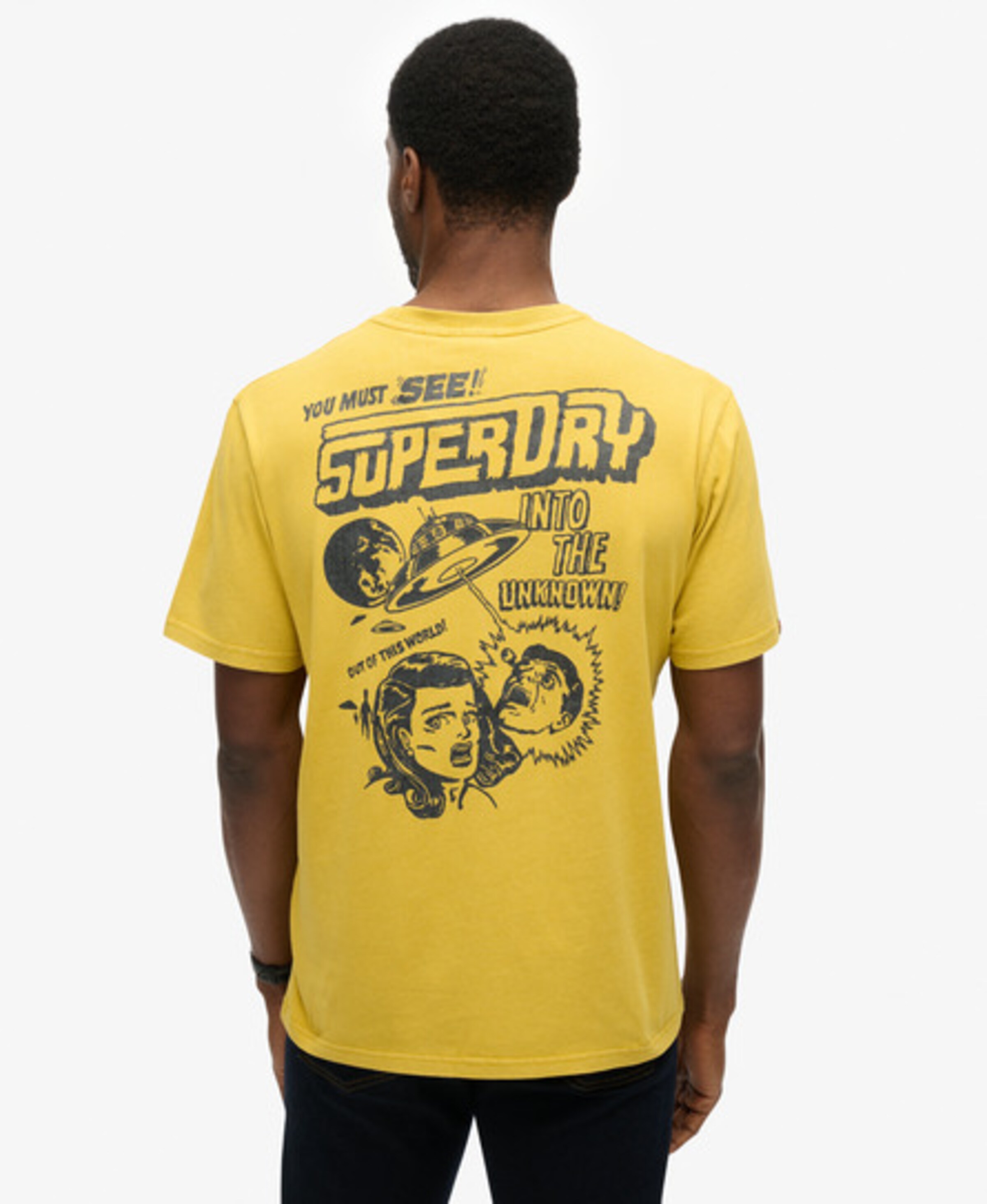 T-Shirt 'Movie' Superdry en jaune