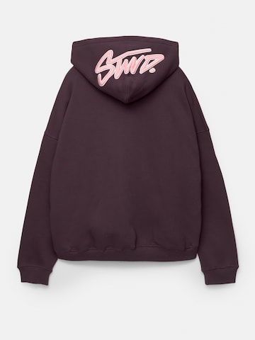 Pull&Bear Sweatshirt 'STWD' in Red
