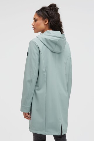 Soccx Lange Softshelljacke mit Kapuze und Logo Artworks in Blau