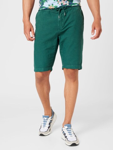 Petrol Industries Regular Chino Pants in Green: front